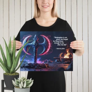 Blood Moon Axe quote Poster