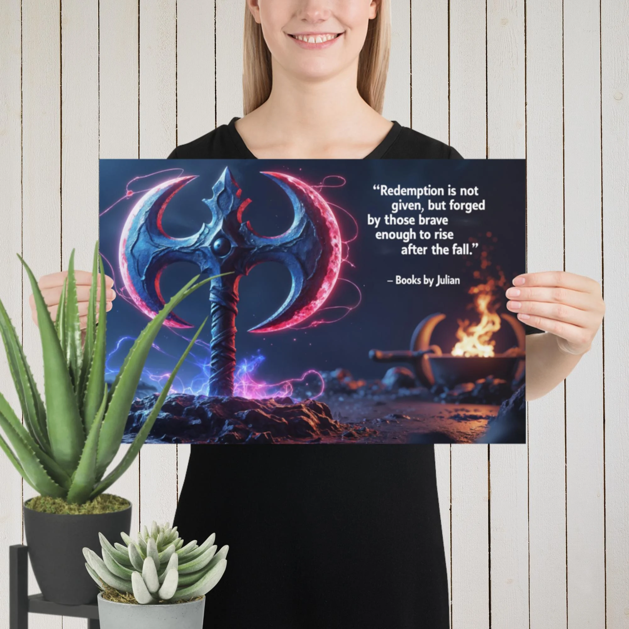 Blood Moon Axe quote Poster - Image 2