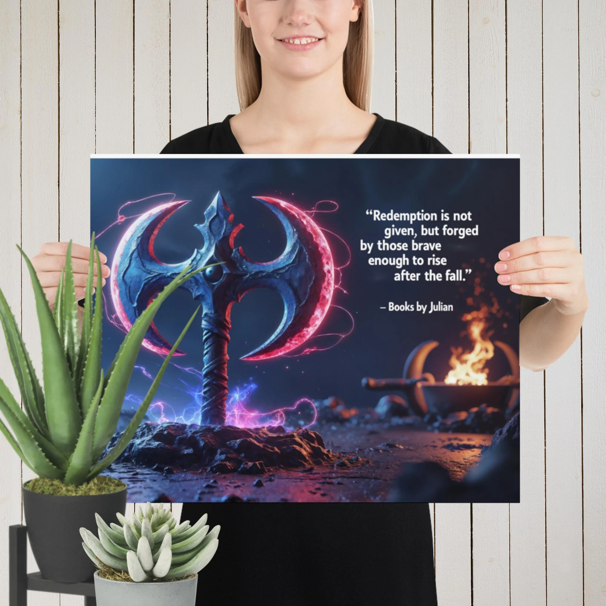 Blood Moon Axe quote Poster - Image 3