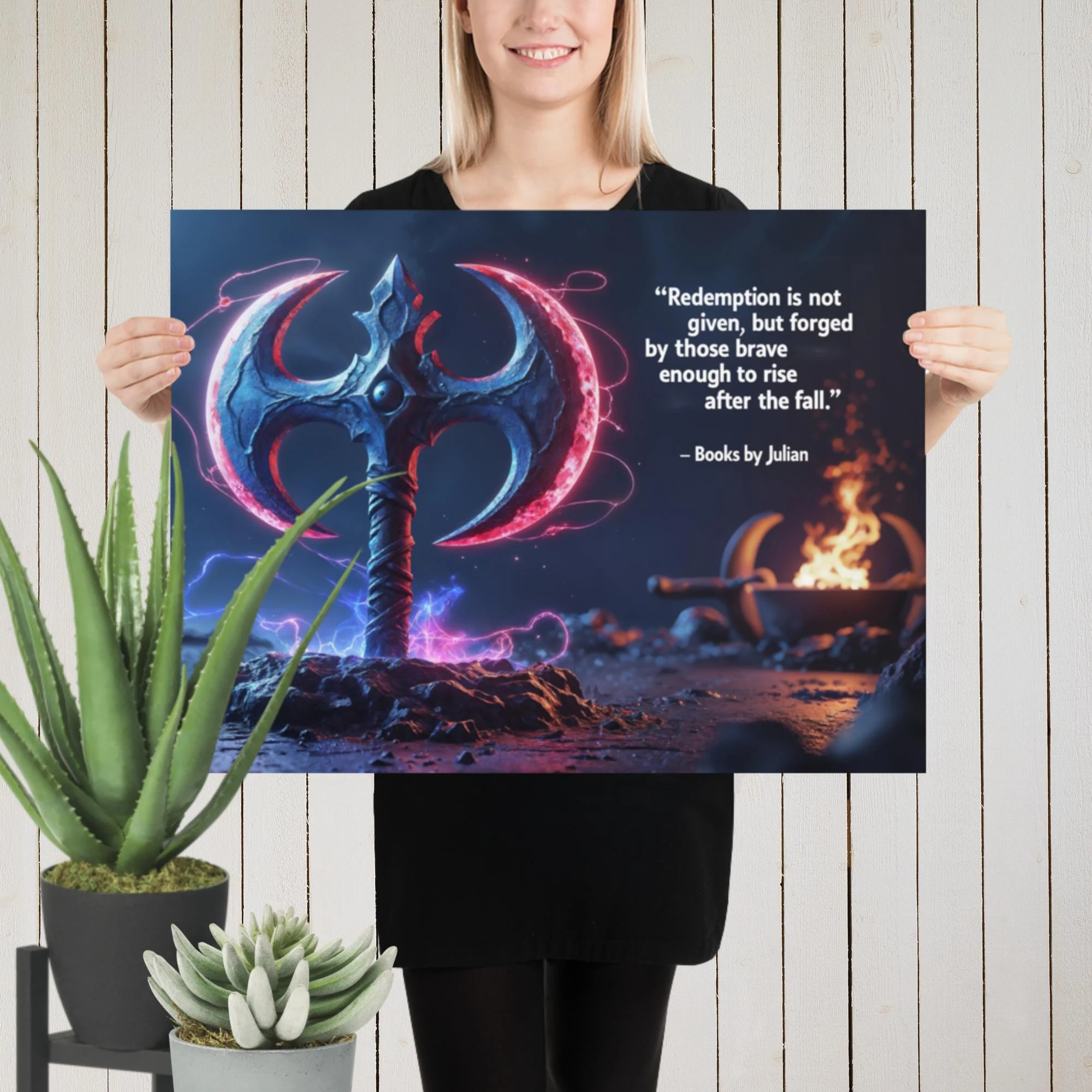 Blood Moon Axe quote Poster - Image 4