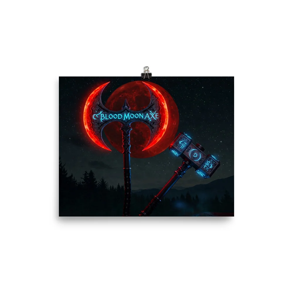 Blood Moon Axe Poster