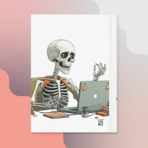 Hardcover journal matte with IT remorse.  "Why"